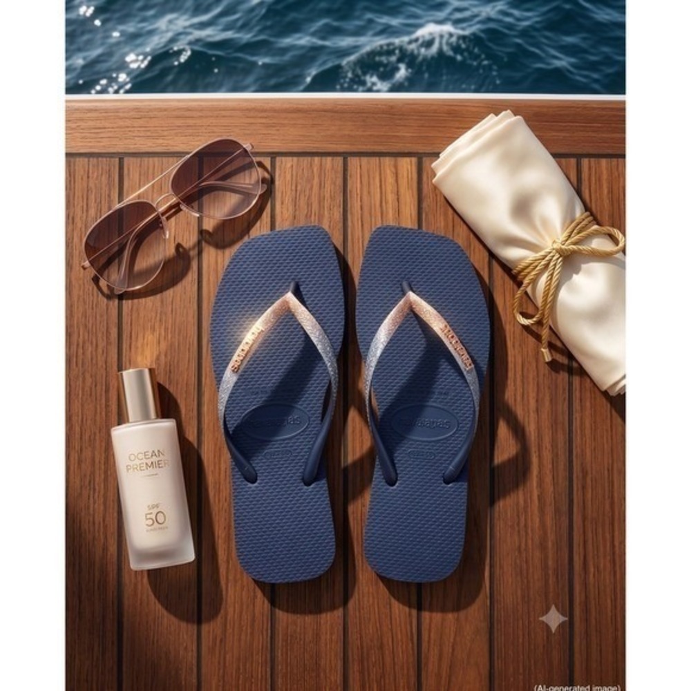 SQGL0003 | W's 7/8 | Havaianas Square Stellar Gradient flip flops / sandals